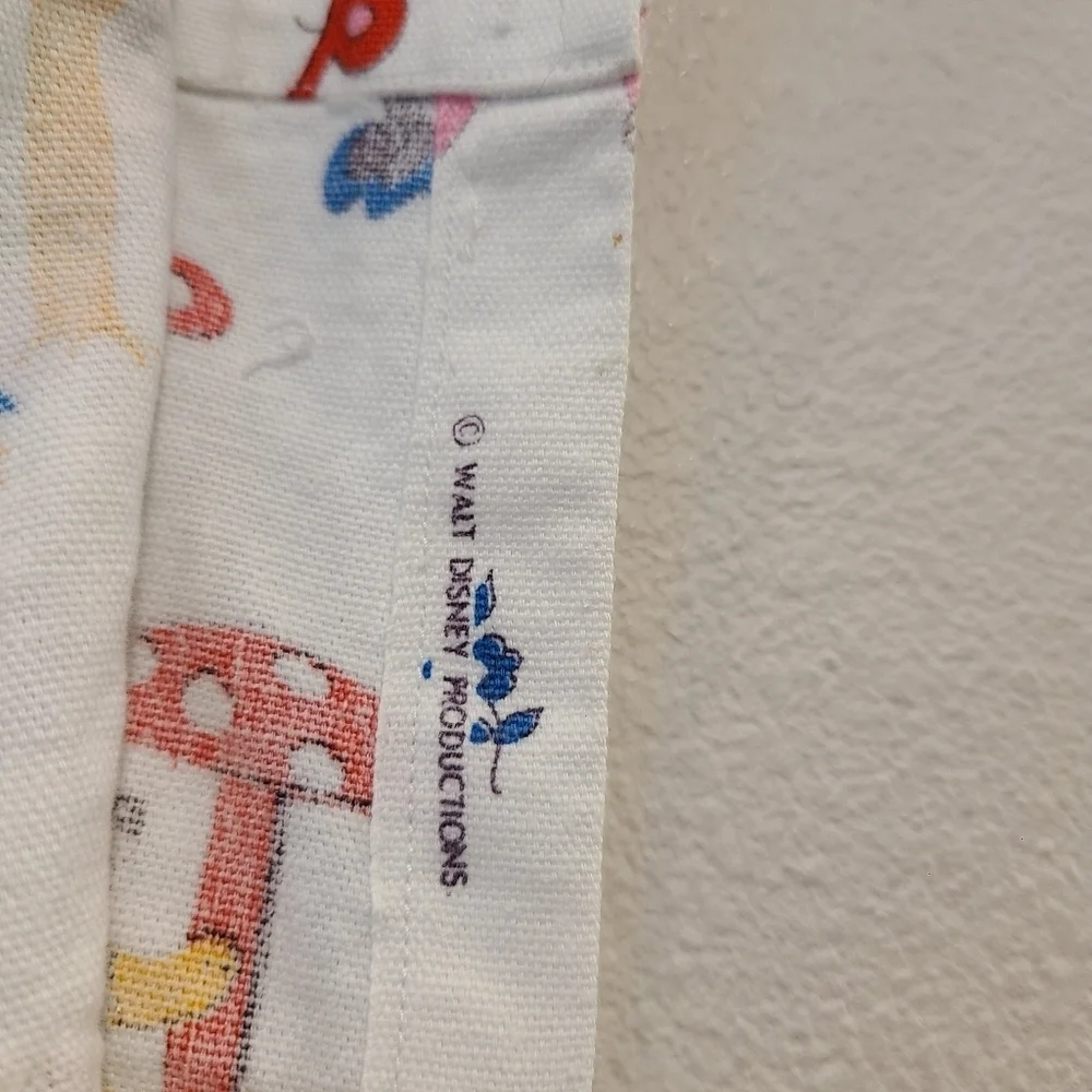 Walt Disney Productions Vintage Alphabet Curtains